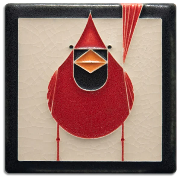 Motawi Tile Male Cardinal 4x4