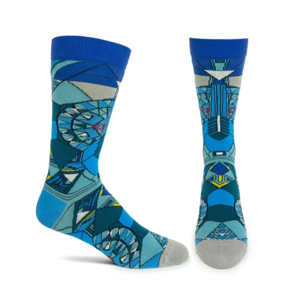 Socks Men's FLW Imperial Hotel Rug (Navy)