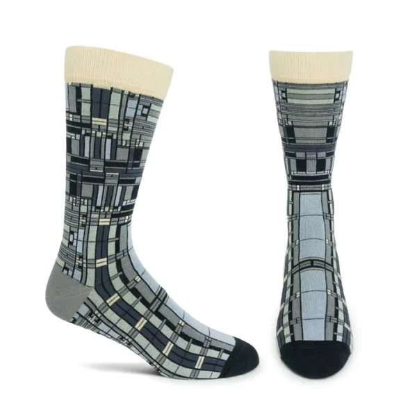 Socks Men's FLW Oak Park Skylight (Grey)